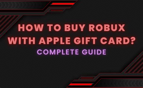 Can You Buy Robux With An Apple Gift Card